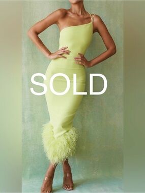 House of CB Alessia Lime Midi Dress